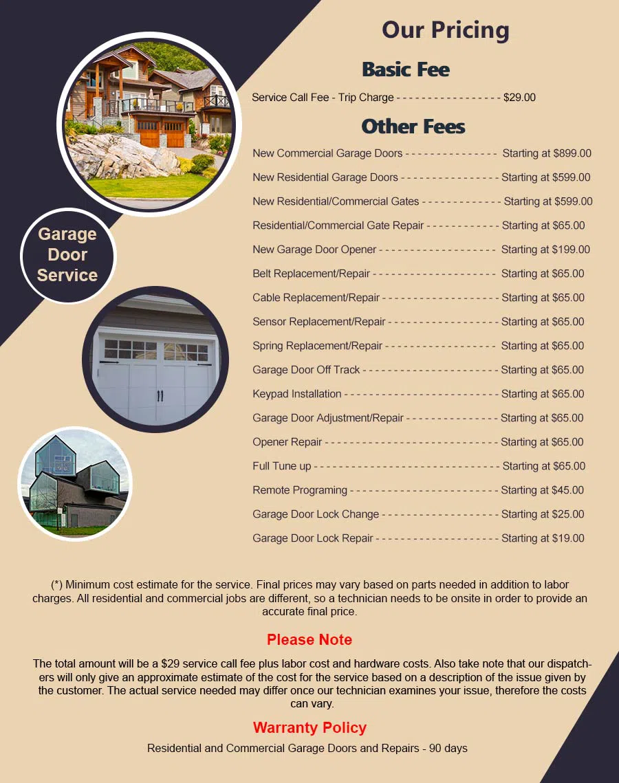 Garage Door Mobile Service Cave Creek, AZ 480-405-4186